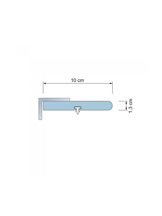 Anartisi Phantom One-Way Metallic Curtain Track 300cm 513840-04
