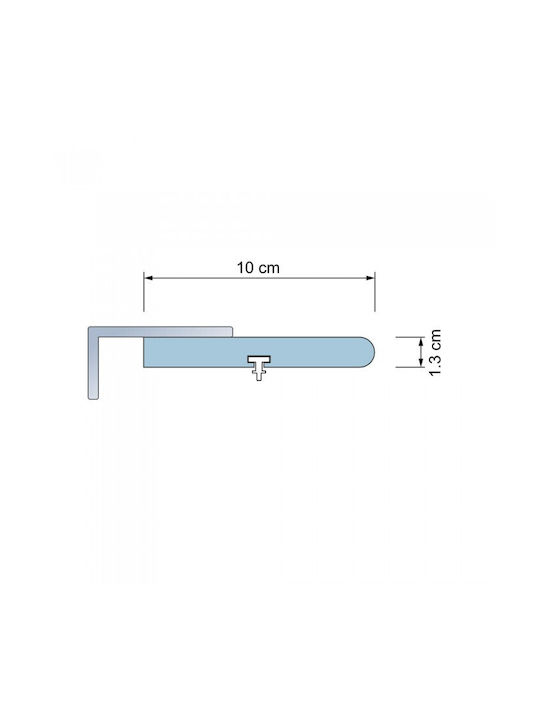 Anartisi Phantom One-Way Metallic Curtain Track Silver 160cm 513838-01