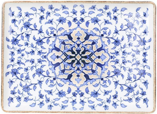 Kutahya Porselen Serving Platter Rectangular made of Porcelain Blue 30x22cm Kutahya Porselen Serving Platter Rectangular made of Porcelain Blue 30x22cm