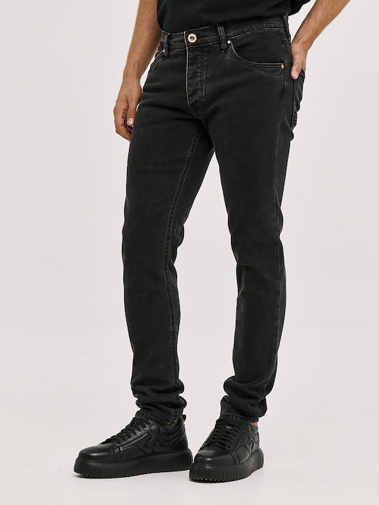Jean Men's Elastic Jeans Pants with Regular Fit Black