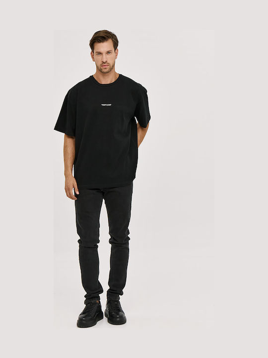 Jean Men's Elastic Jeans Pants with Regular Fit Black