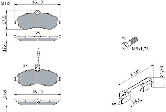 Bosch Brake Pad Set Disc Brake 0 986 494 163