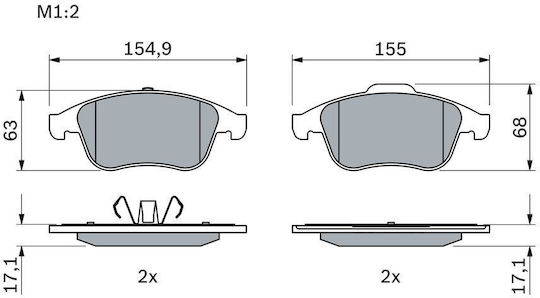 Bosch Brake Pad Set Disc Brake 0 986 494 401
