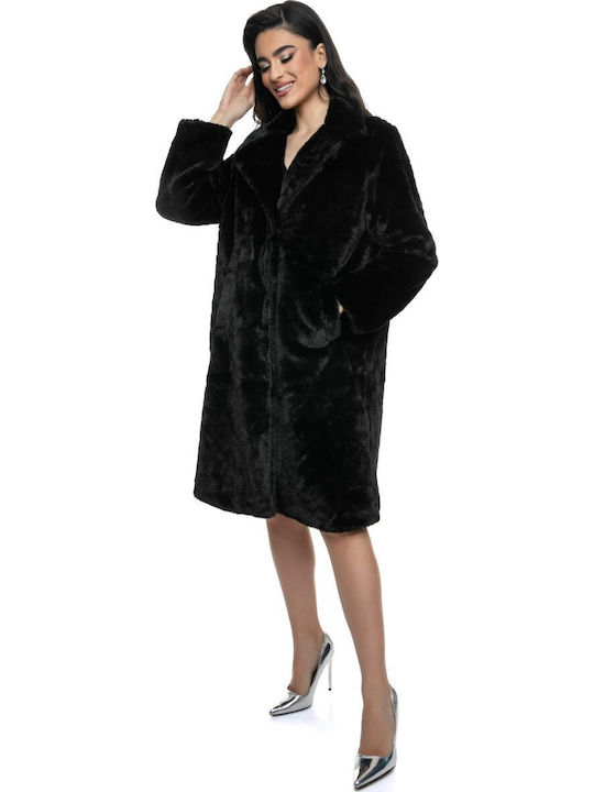 Women's Long Fur Black