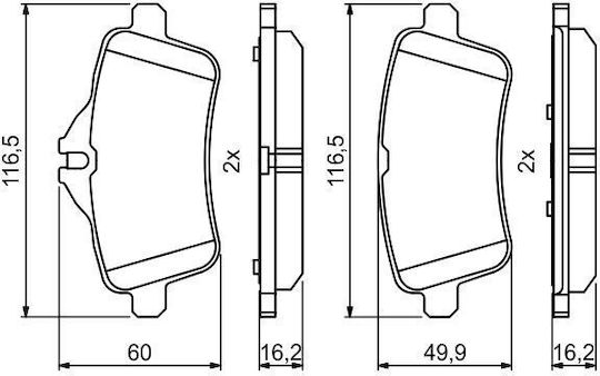 Set Plăcuțe de Frână Bosch Disc Frână 0 986 494 771