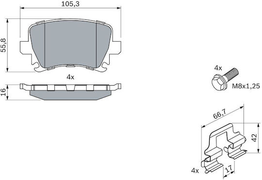 Bosch Brake Pad Set Disc Brake 0 986 494 595