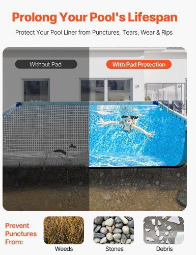 Vevor Accesorii pentru piscină 16x32cm Negru