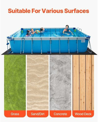 Vevor Accesorii pentru piscină 16x32cm Negru