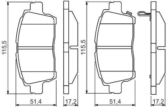 Bosch Brake Pad Set Disc Brake 0 986 495 242