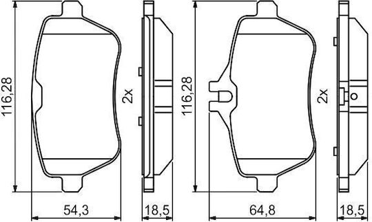Bosch Brake Pad Set Disc Brake 0 986 494 790
