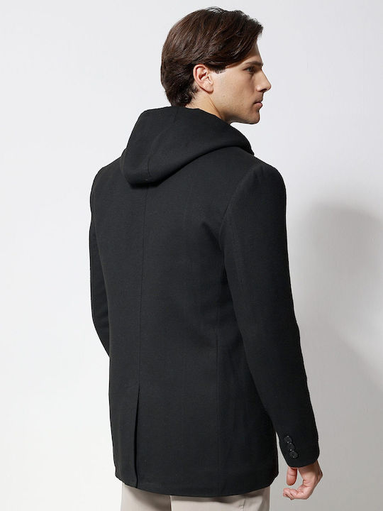 Мъжко палто Black