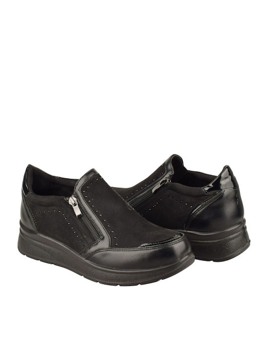 Ανατομικά Γυναικεία Slip-On Μαύρα