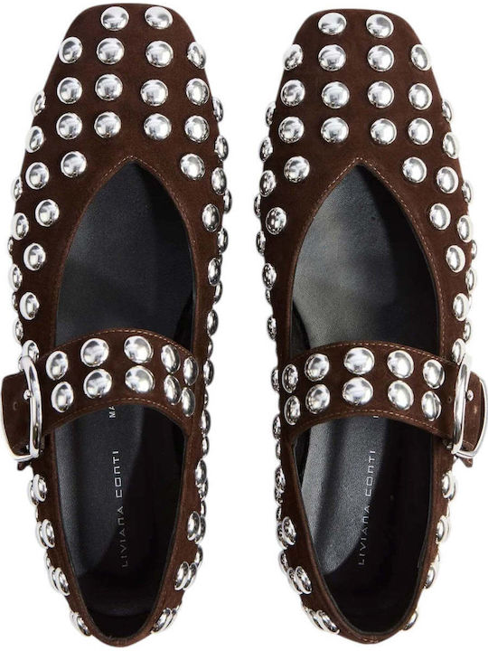 Suede Ballerinas Brown