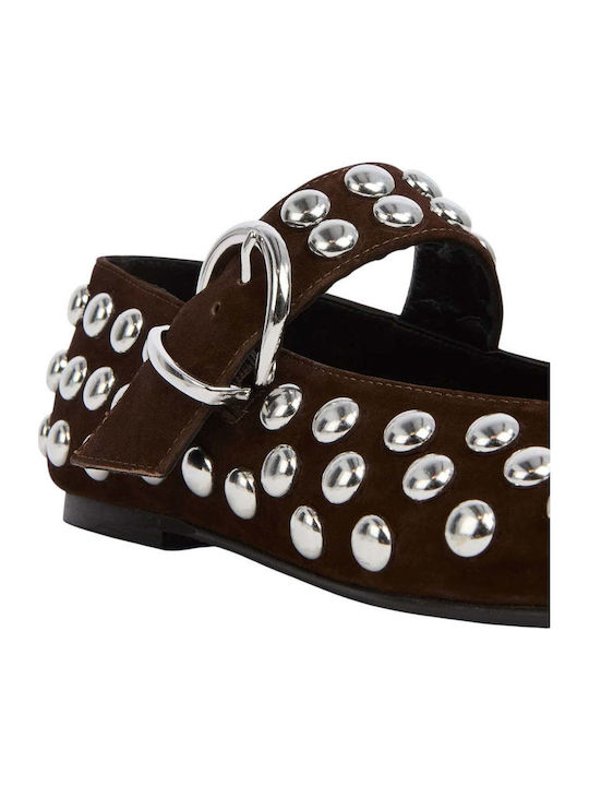 Suede Ballerinas Brown