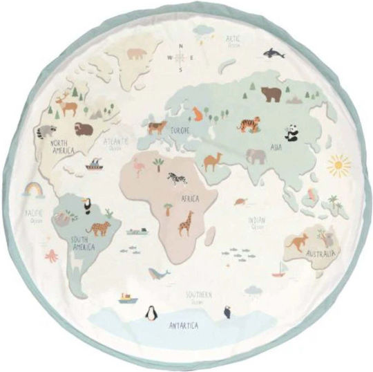 Play&go Kinder Spielmatte aus Stoff Beige 140x140cm 1Stück
