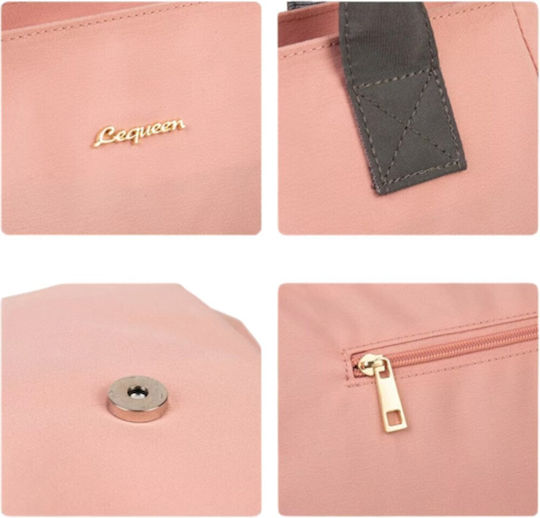 Lequeen Shoulder/Hand Diaper Bag Pink 43x13.5x36cm.