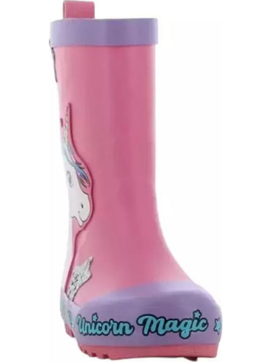 Kids Wellies Unicorn with Internal Lining Pink