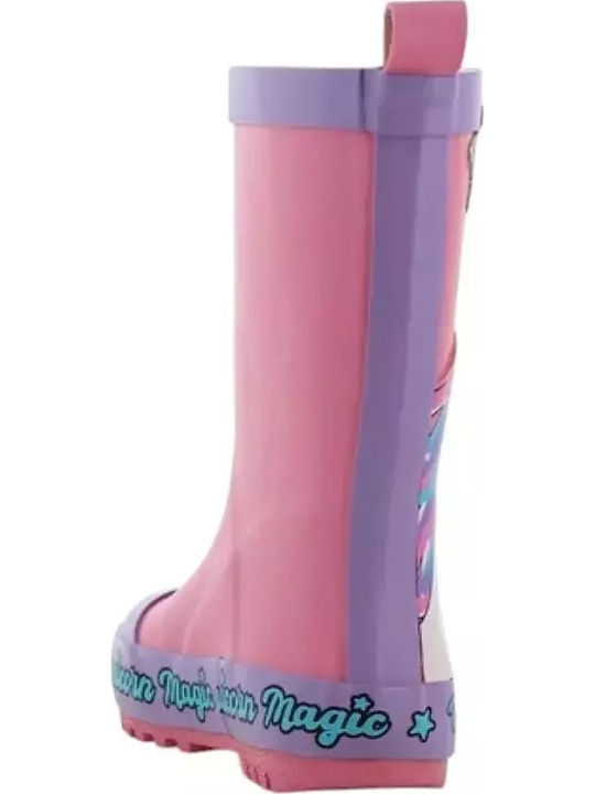 Kids Wellies Unicorn with Internal Lining Pink