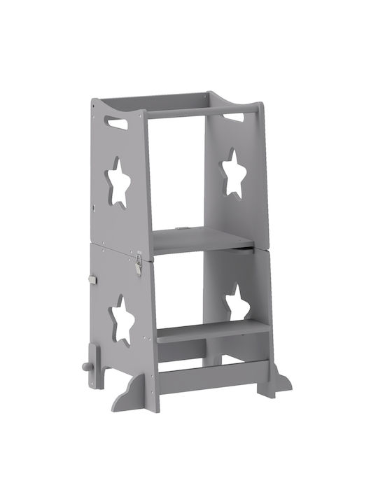 Kids Table and Chairs Set made of Wood Gray Aiyaplay