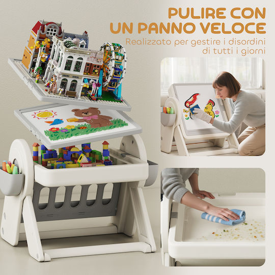 Kids Table Set with Gray Chairs Aiyaplay