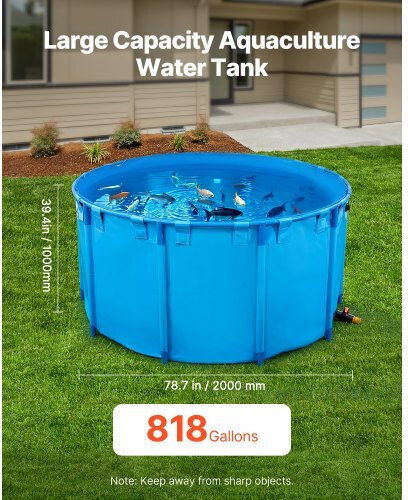 Vevor Vevor Fish Aquarium Capacity 89L Blue with Stand