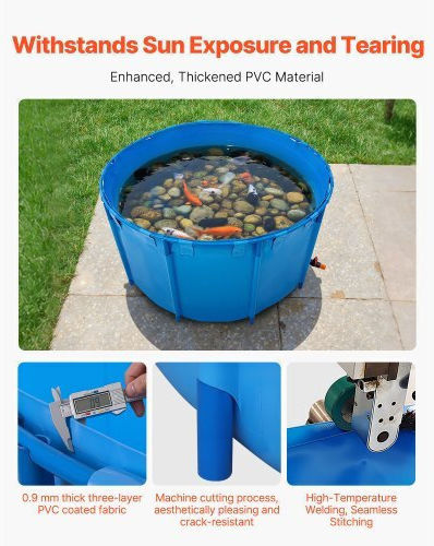 Vevor Vevor Fish Aquarium Capacity 89L Blue with Stand