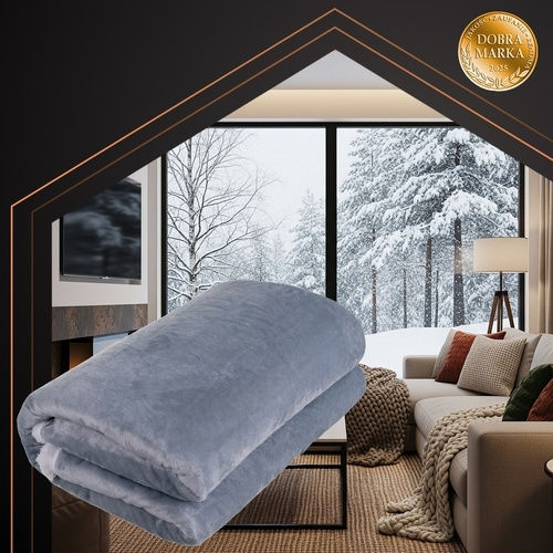 Ruhhy Pătură electrică semidublă cu temporizator Gri 70W 130cmx180cm