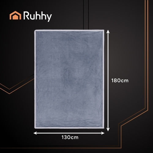 Ruhhy Pătură electrică semidublă cu temporizator Gri 70W 130cmx180cm