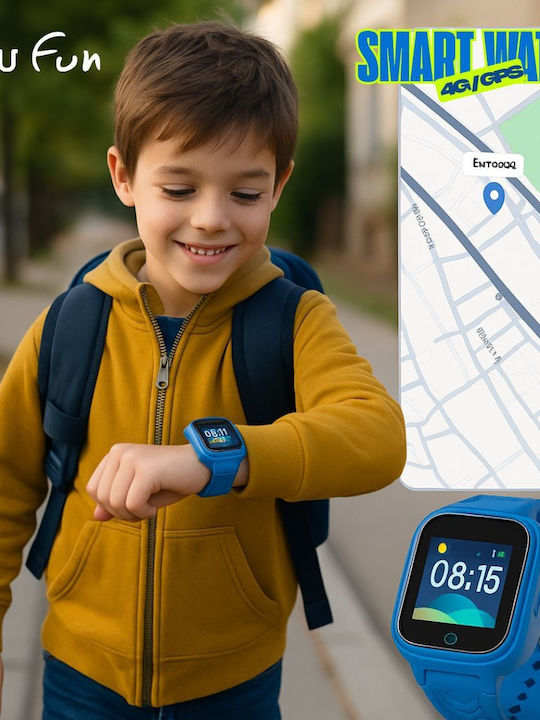 Zazu Fun Смарт Часовник 4G/GPS Локация и Видеочат Син