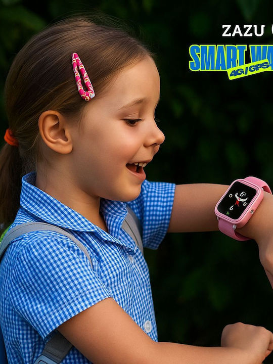 Zazu Fun Smart Watch 4g/gps Εντοπισμού & Βιντεοκλήση Ρόζ