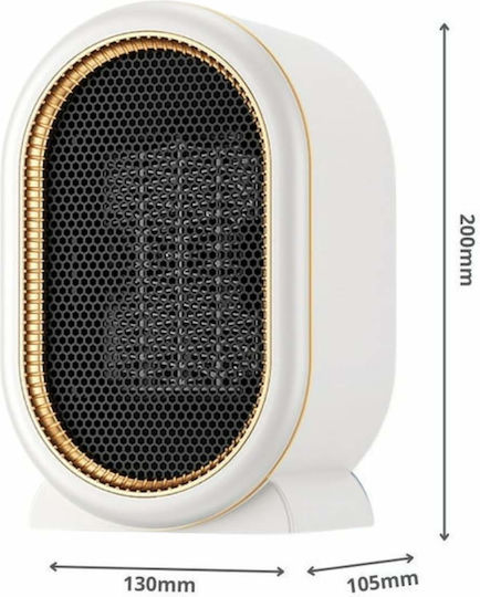Uncle George Fan Heater Room Floor White 1200W
