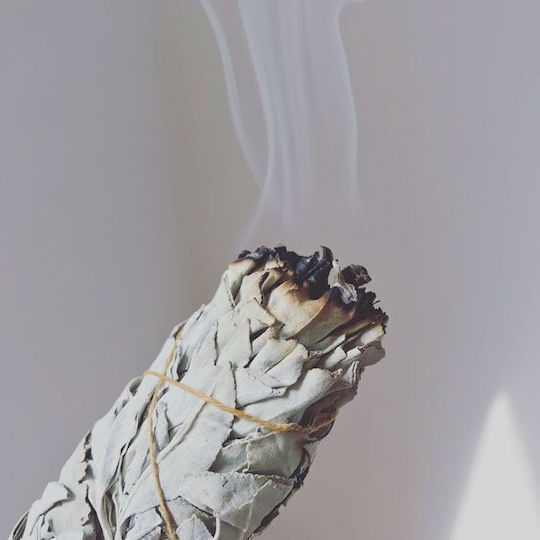 White Sage Smudge Stick 10χ3cm 3 Ραβδιά Θυμιάματος Λευκό Φασκόμηλο