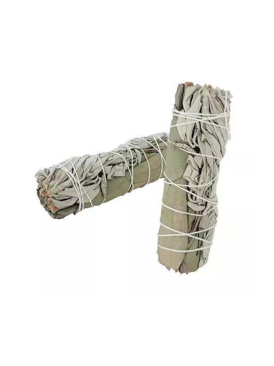 White Sage Eucalyptus Smudge Stick 10χ3cm Ραβδί Θυμιάματος Φασκόμηλο Ευκάλυπτος