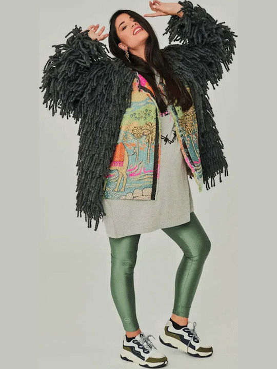 Pcp Jacqueline Maternity Shiny Leggings Army Colan Lucios de Maternitate Verde