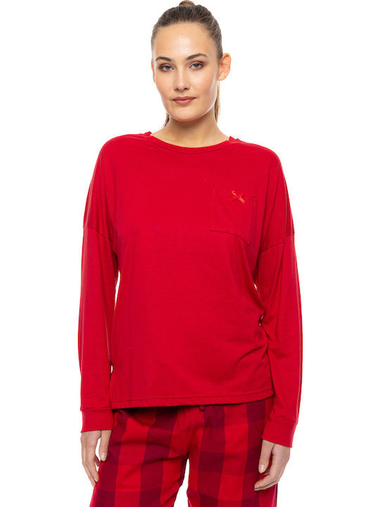 Pink Label Winter Women's Pyjama Set Raspberry