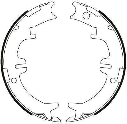 Set Brake Shoe Handbrake TRW GS8446