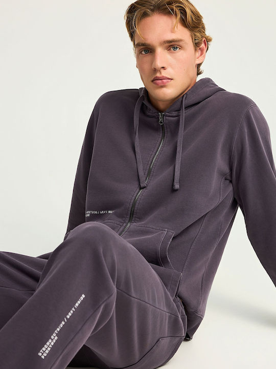 Sweatshirt mit Kapuze Lila