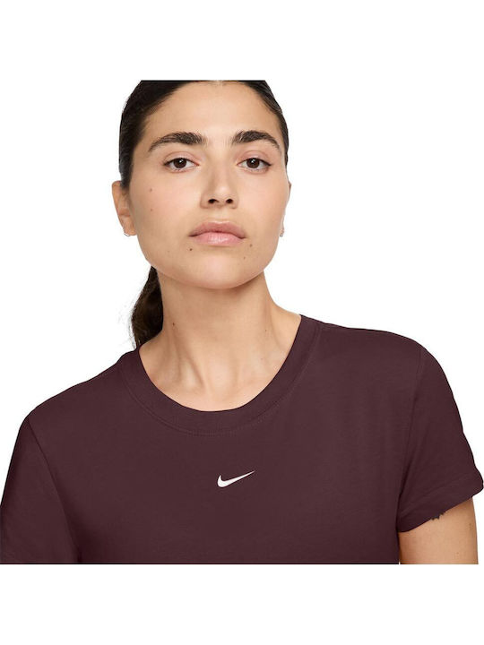 Îmbrăcăminte Sport Bluze Damă Sport Crop Tricou Burgundy