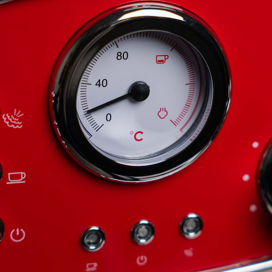 Morris Automatic Espresso Machine 1100W Pressure 20bar Red R20808EMR