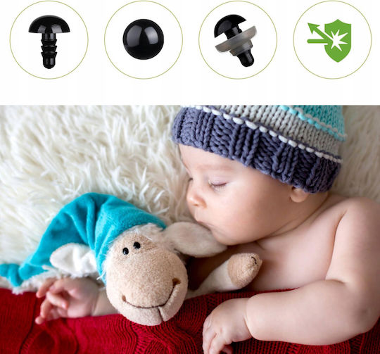 Spielzeugaugen Set Zola 575 Stück Größen 6-14 Mm 8 Verschiedene Designs Aufbewahrungsbox