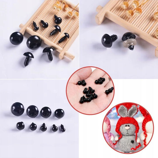 Spielzeugaugen Set Zola 575 Stück Größen 6-14 Mm 8 Verschiedene Designs Aufbewahrungsbox