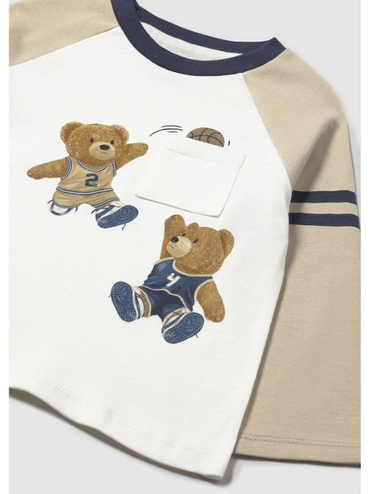 Kinderhemd Langarm Beige