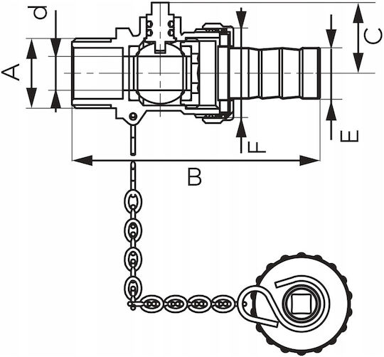 Ferro Βαλβιδα Απορροης Gz3/4" Śrut.f-comfort