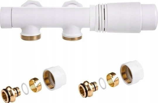 Invena Invena Duoplex Κατω Συνδεση 50mm Λευκο Cz-89-015