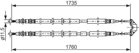 Cable Parking Brake Bosch 1 987 477 934