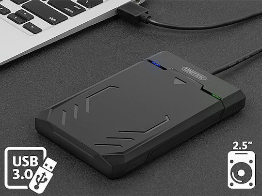 Unitek DiskGuard Raiden Θήκη για Σκληρό Δίσκο 2.5" SATA III με σύνδεση USB 3.1