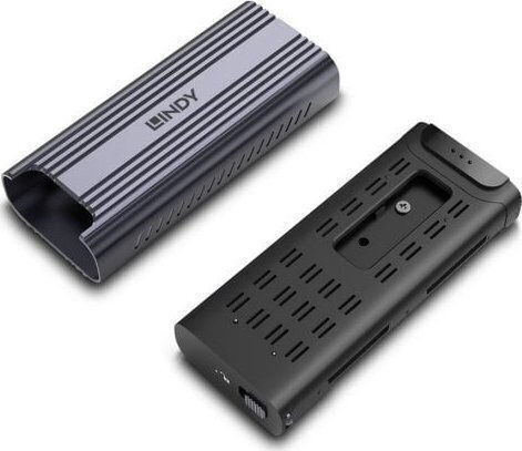 Lindy Твърд диск кутия M.2 PCI Express с връзка Type-C в Черен цвят