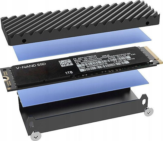 Lindy Твърд диск кутия M.2 PCI Express с връзка Type-C в Черен цвят