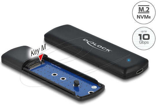 DeLock Θήκη για Σκληρό Δίσκο M.2 PCI Express NVME με σύνδεση USB 3.2 Type-C