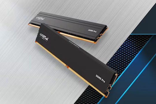 Crucial Pro OC DDR5 Memory with 1x16GB Module and Speed 6400 for Desktop